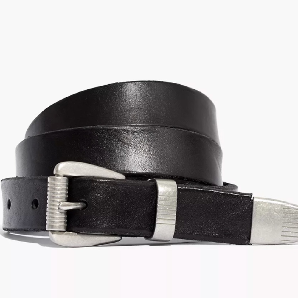 Madewell Leather Three-Piece Belt